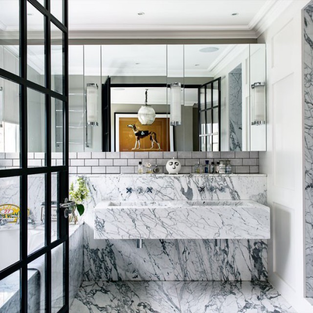 Preciously Me blog : Marble Bathroom