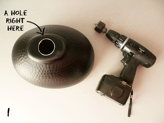 Preciously Me blog : DIY Black & Gold Pendant Lamp