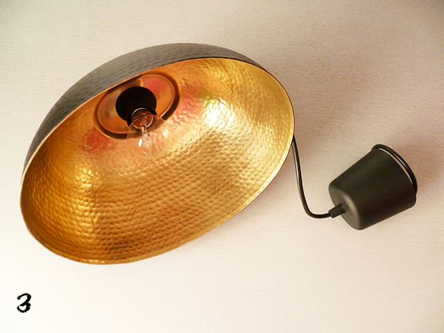 Preciously Me blog : DIY Black & Gold Pendant Lamp