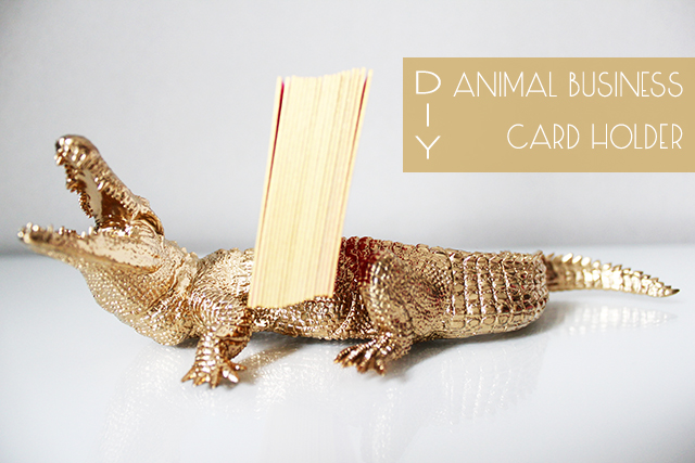Preciously Me blog : DIY - Animal Business Card Holder