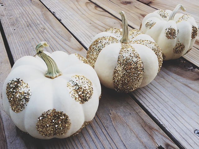 Preciously Me blog : DIY glitter pumpkins