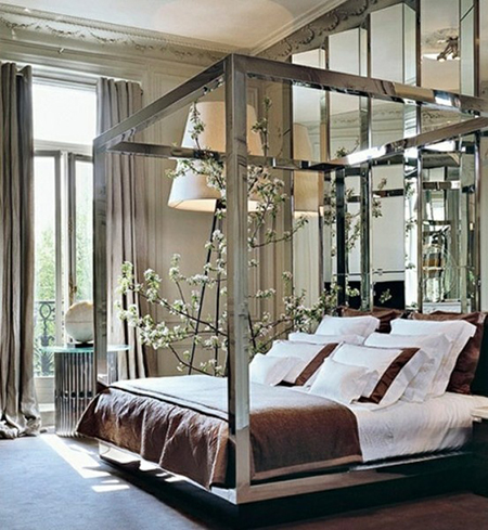 Preciously Me blog : Currently obsessed - Silver Four Poster Bed