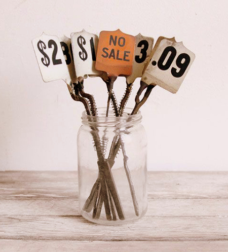 Preciously Me blog : old cash register tags