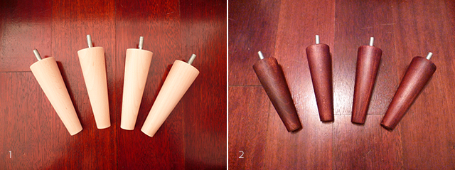 Preciously Me Blog : DIY - Mid Century Legs with Brass Caps
