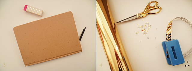 Preciously Me blog : DIY - Gold Polka Dot Journal