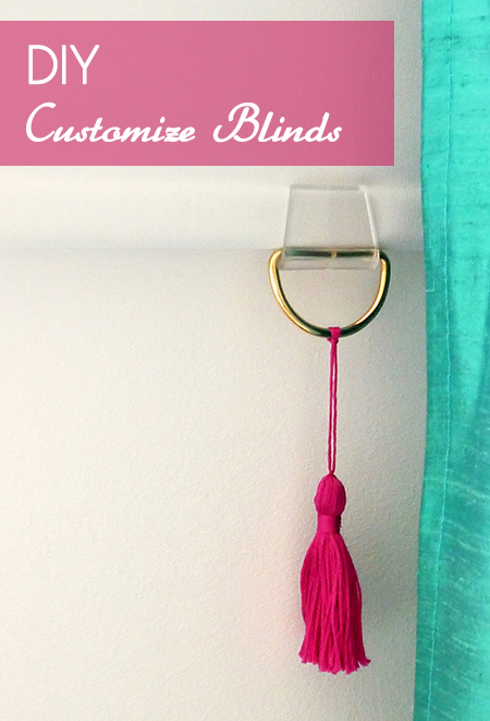 Preciously Me blog : DIY - Customize blinds with tassels