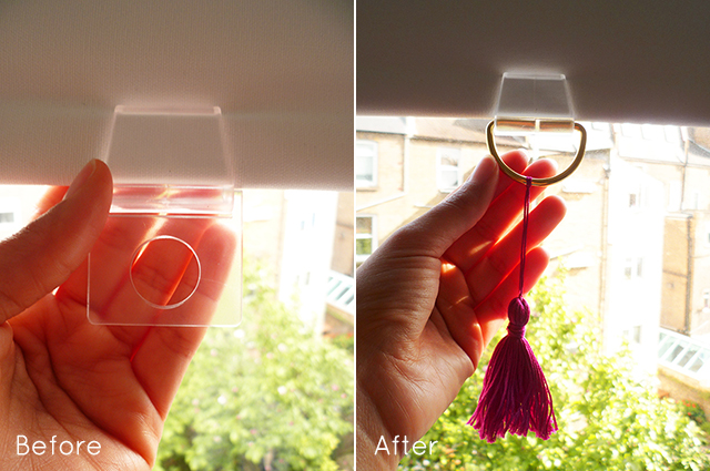 Preciously Me blog : DIY - Customize blinds with tassels