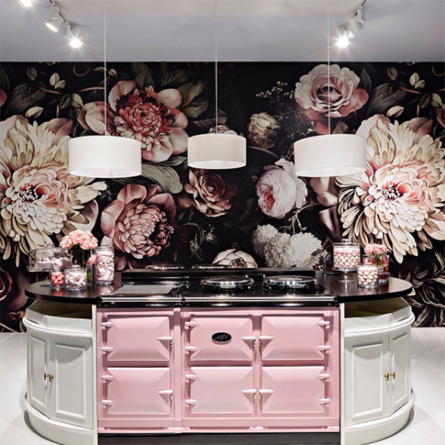 Preciously Me blog : Ellie Cashman Dark Floral II Black Saturated Wallpaper