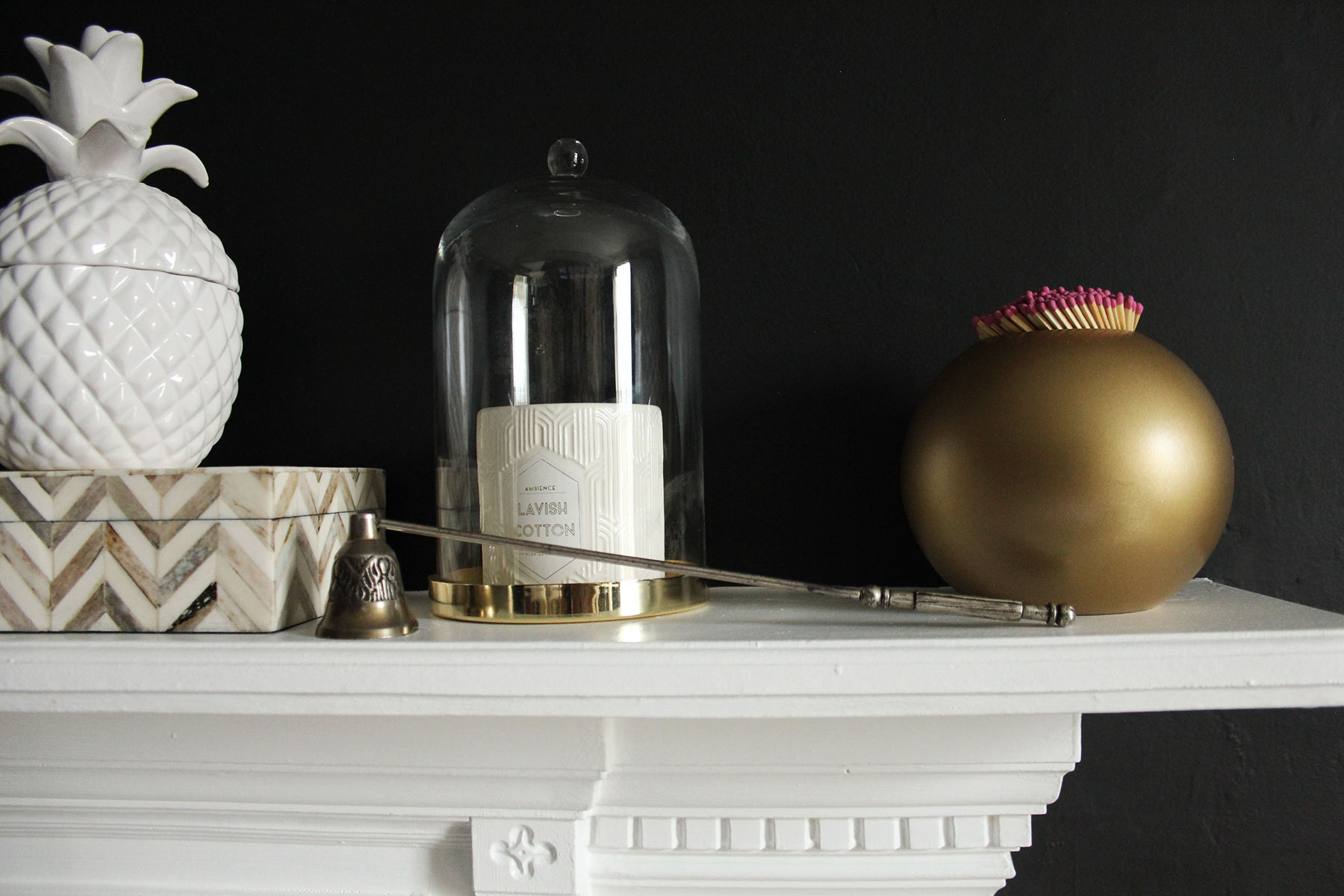 Preciously Me blog : DIY - Gold Match Stiker inspired by Aerin brass Sphere Matchstriker. Ikea hack using Nassjo candle holder