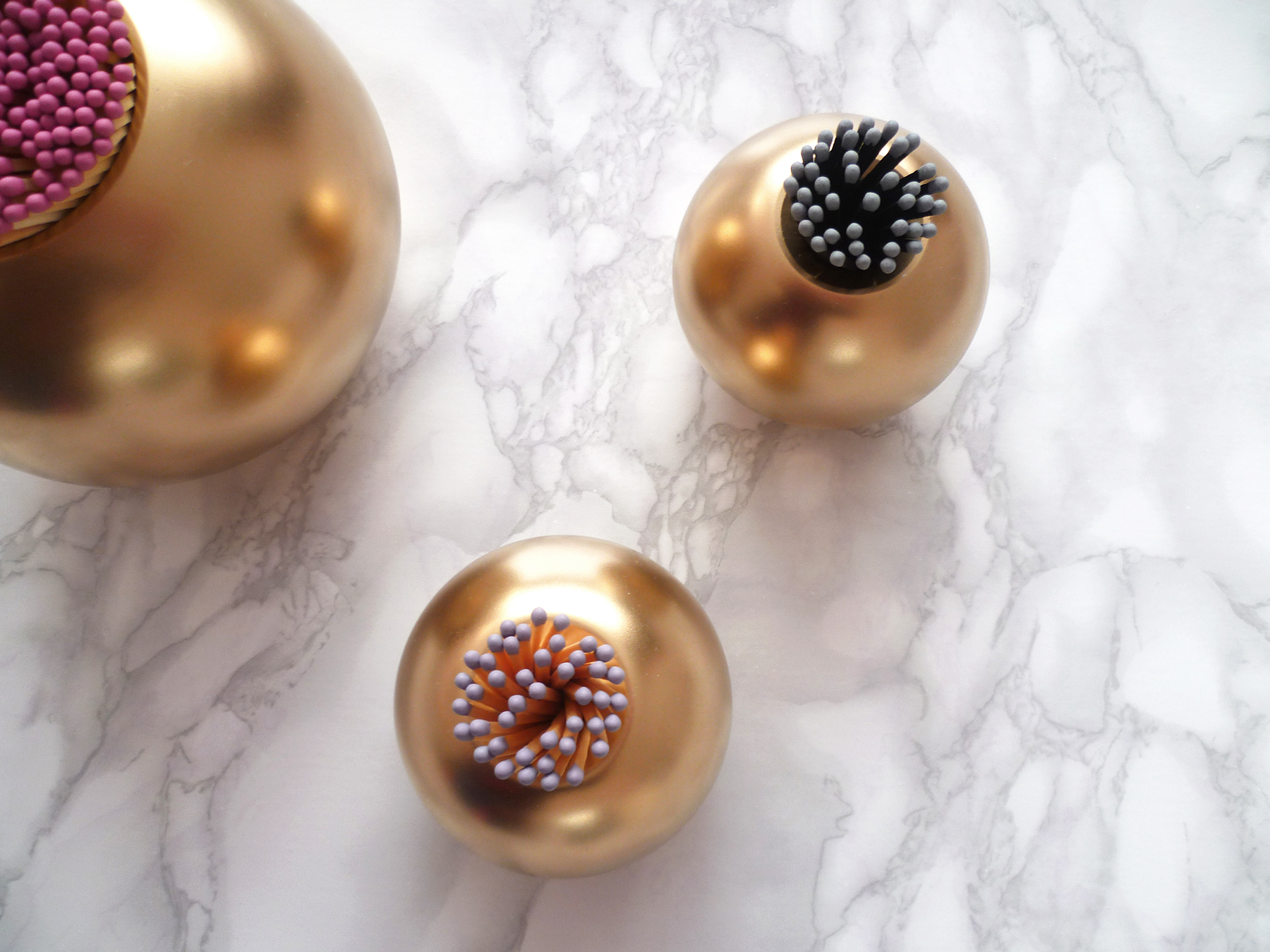 Preciously Me blog : DIY - Gold Match Stiker inspired by Aerin brass Sphere Matchstriker. Ikea hack using Nassjo candle holder
