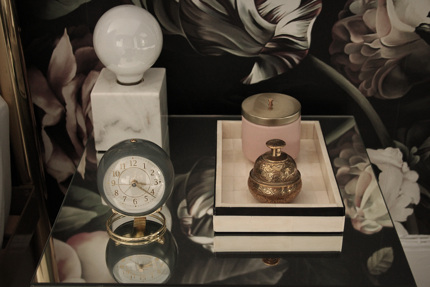 Preciously Me blog : One Room Challenge - Bedroom makeover reveal. Ellie Cashman Dark Floral wallpaper