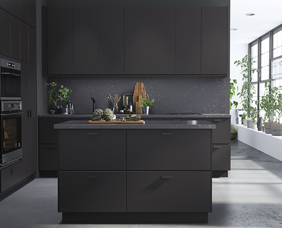 Preciously Me blog : Ikea 2017 New Collection. Kungsbacka matte black kicthen made from recycled bottles